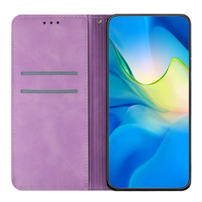 For Samsung Galaxy S25+ 5G Ethnic Embossed Adsorption Leather Phone Case(Purple) - Galaxy S25+ 5G Cases by buy2fix | Online Shopping UK | buy2fix