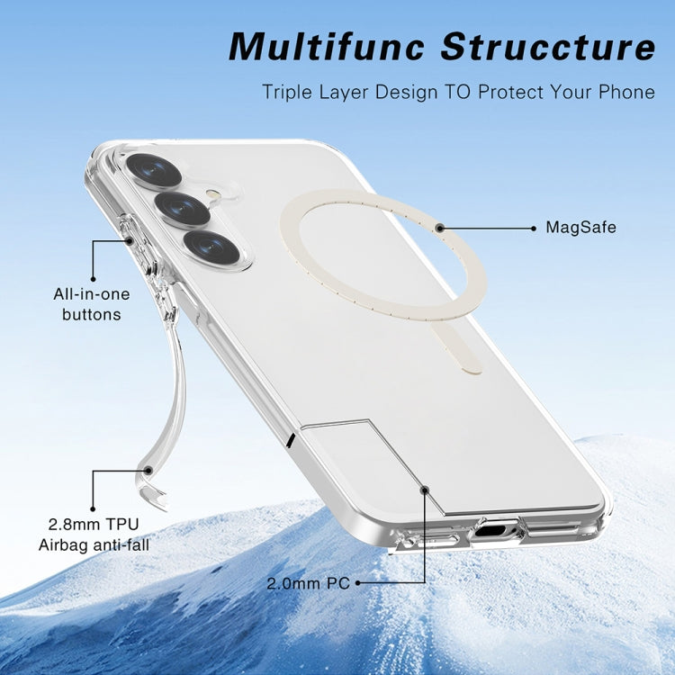 For Samsung Galaxy S25 5G Terminator MagSafe Magnetic Phone Case(Transparent) - Galaxy S25 5G Cases by buy2fix | Online Shopping UK | buy2fix