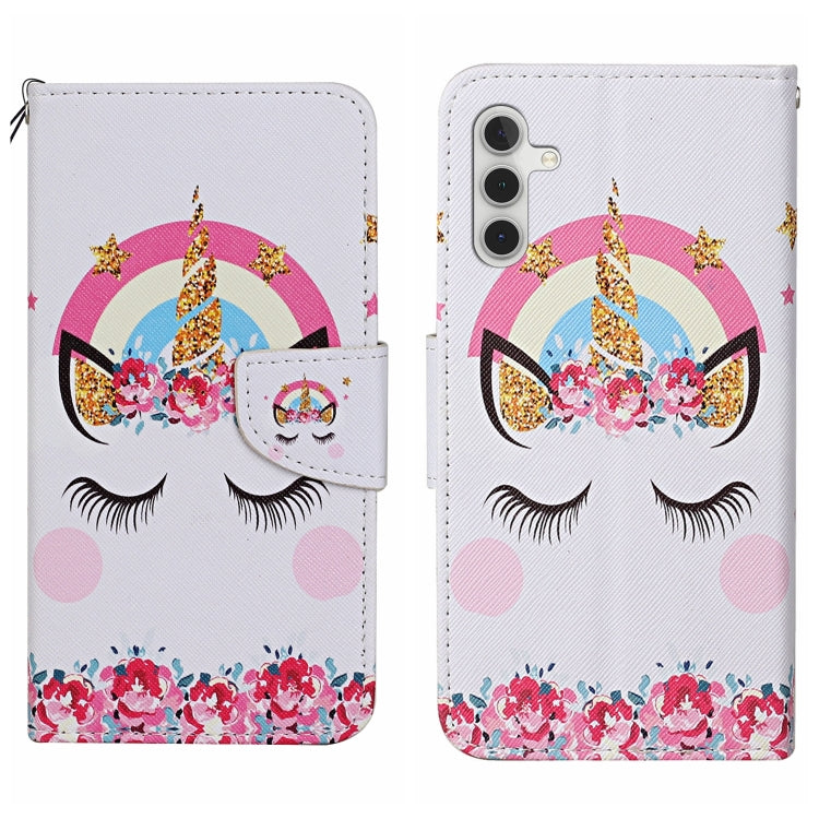 For Samsung Galaxy S25 5G Colored Drawing Pattern Leather Phone Case(Crown) - Galaxy S25 5G Cases by buy2fix | Online Shopping UK | buy2fix