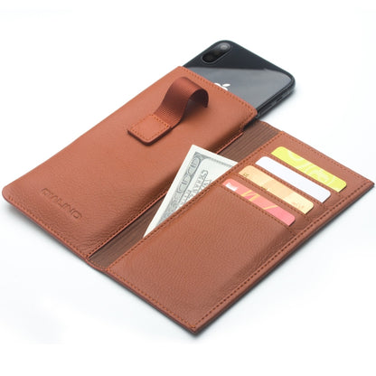 For iPhone XS Max QIALINO Nappa Texture Top-grain Leather Horizontal Flip Wallet Case with Card Slots(Brown) - More iPhone Cases by QIALINO | Online Shopping UK | buy2fix