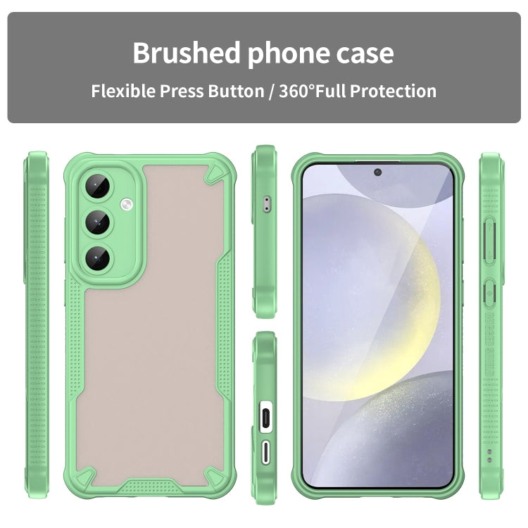 For Samsung Galaxy S25+ 5G Armor Glaze PC Hybrid TPU Phone Case(Green) - Galaxy S25+ 5G Cases by buy2fix | Online Shopping UK | buy2fix