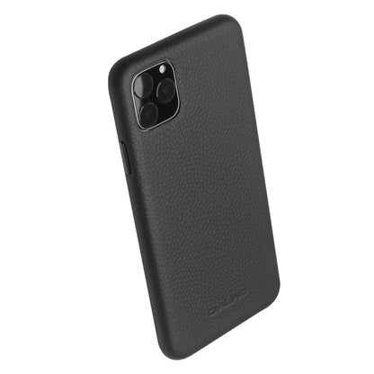 For iPhone 11 Pro QIALINO Shockproof Top-grain Leather Protective Case(Black) - iPhone 11 Pro Cases by QIALINO | Online Shopping UK | buy2fix