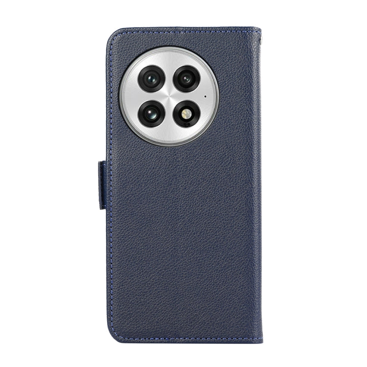 For OnePlus 13 ABEEL Side-Magnetic Litchi Pattern Leather RFID Phone Case(Blue) - OnePlus Cases by buy2fix | Online Shopping UK | buy2fix