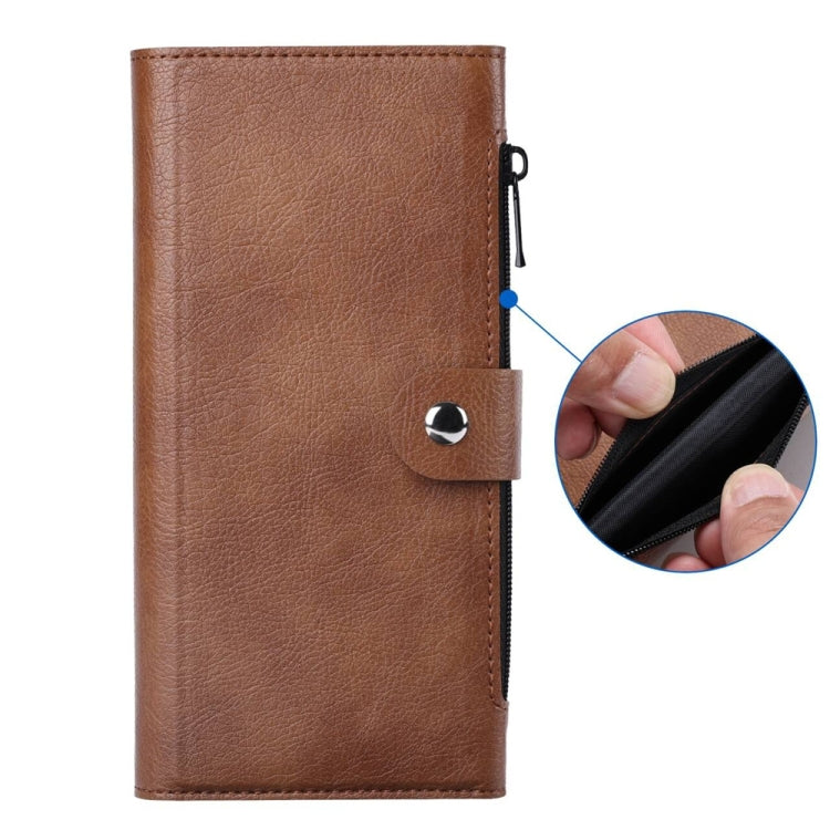 For iPhone 16 ViLi GVS-C Series MagSafe Magnetic RFID Leather Flip Phone Case(Brown) - iPhone 16 Cases by ViLi | Online Shopping UK | buy2fix