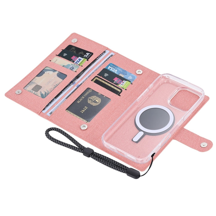 For iPhone 16 Plus ViLi GBS-C Series MagSafe Magnetic RFID Leather Flip Phone Case(Pink) - iPhone 16 Plus Cases by ViLi | Online Shopping UK | buy2fix