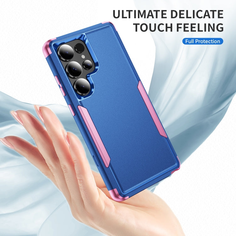 For Samsung Galaxy S25 Ultra 5G TPU + PC Shockproof Protective Phone Case(Royal Blue + Pink) - Galaxy S25 Ultra 5G Cases by buy2fix | Online Shopping UK | buy2fix