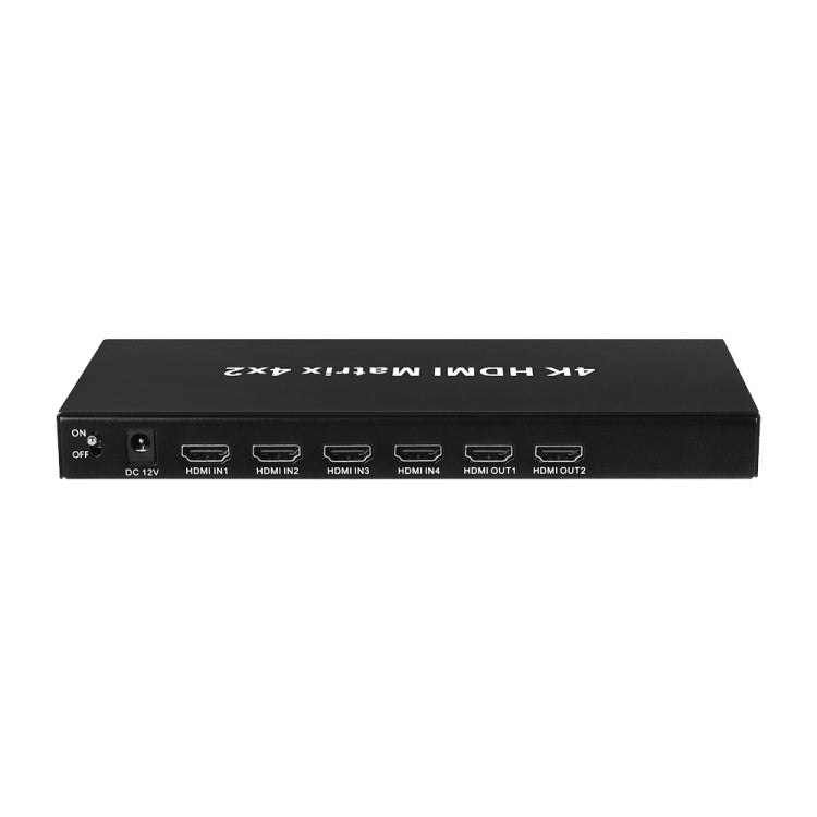 Measy MT4342 4K 30Hz 4 In 2 Out HDMI Matrix Switch Support Seamless Switching, US Plug(Black) - Switch by Measy | Online Shopping UK | buy2fix