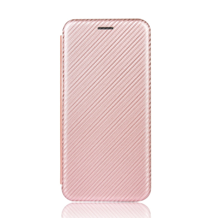 For Blackview A80 Pro Carbon Fiber Texture Horizontal Flip TPU + PC + PU Leather Case with Card Slot(Pink) - More Brand by buy2fix | Online Shopping UK | buy2fix