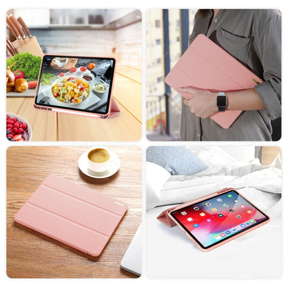 For iPad Air 11 2024 / 2022 / 2020 10.9 DUX DUCIS Domo Series Horizontal Flip Magnetic TPU + PU Leather Case with Three-folding Holder & Pen Slot(Pink) - iPad Air (2022) / (2020) 10.9 Cases by DUX DUCIS | Online Shopping UK | buy2fix