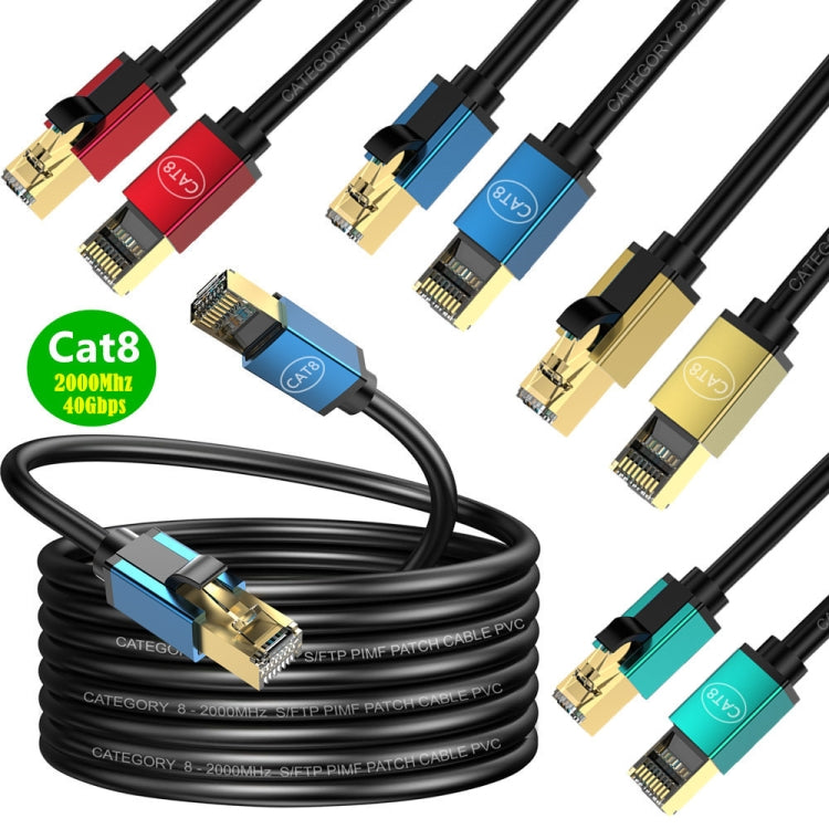 15m Home Fiber Bandwidth 10 Gigabit CAT8 Network Cable(Green) - Lan Cable and Tools by buy2fix | Online Shopping UK | buy2fix