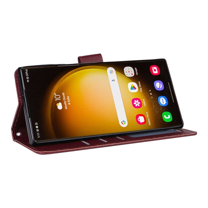 For Samsung Galaxy S25 Ultra 5G 3-Card Slots Multifunctional Leather Phone Case(Wine Red) - Galaxy S25 Ultra 5G Cases by buy2fix | Online Shopping UK | buy2fix