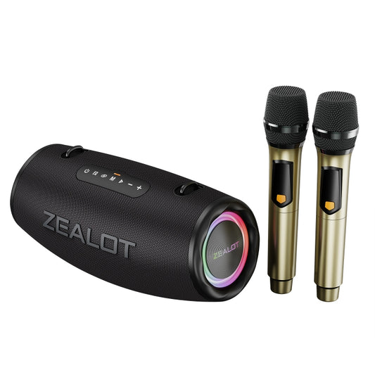 Zealot S87M 80W Portable Outdoor RGB Bluetooth Speaker with Dual Microphones(Black) - Waterproof Speaker by ZEALOT | Online Shopping UK | buy2fix