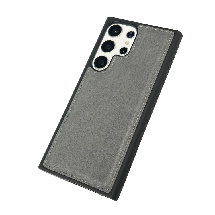 For Samsung Galaxy S25 Ultra 5G Cowhide Texture Back Cover Phone Case(Grey) - Galaxy S25 Ultra 5G Cases by buy2fix | Online Shopping UK | buy2fix