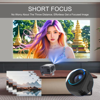 A10 Plus 1280 x 720P 200ANSI Amlogic H713 CPU Android 11.0 Smart Projector, AU Plug(Metal Grey) - LED Projector by buy2fix | Online Shopping UK | buy2fix