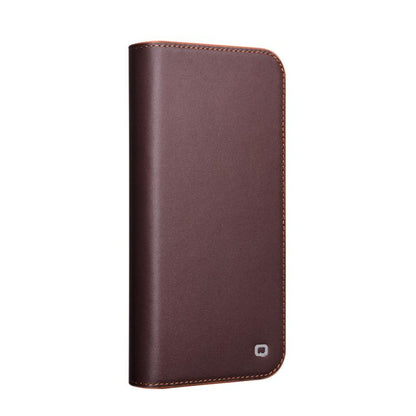 For iPhone 16 QIALINO Classic Gen2 Genuine Leather Phone Case(Brown) - iPhone 16 Cases by QIALINO | Online Shopping UK | buy2fix