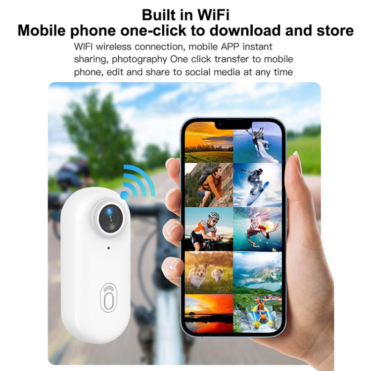 H88 1080P Thumb Sports Camera Mini WiFi Camera, Specification:Simple Version(White) - Video Cameras by buy2fix | Online Shopping UK | buy2fix