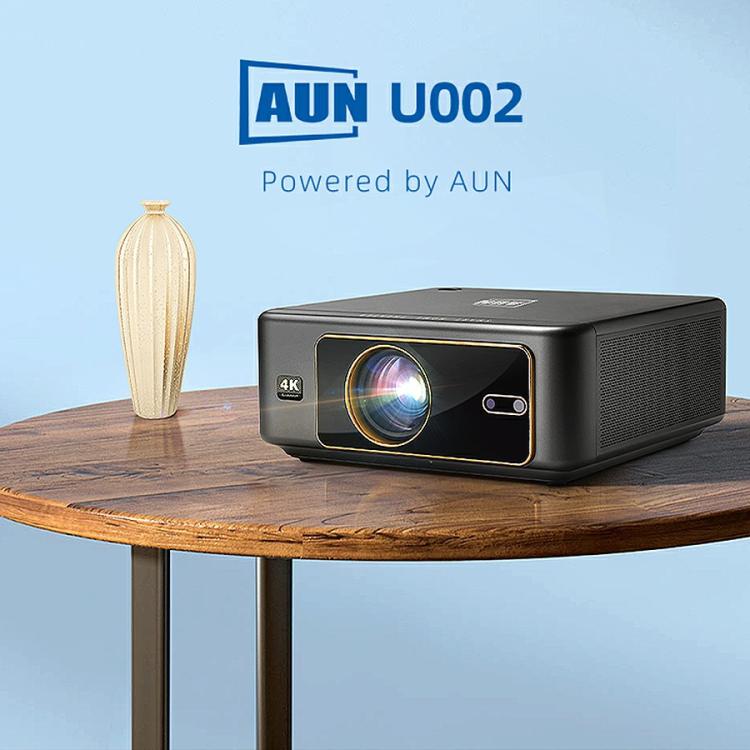 AUN U002 1920x1080P 970ANSI Android 12 Home Theater Smart Projector, AU Plug(Dark Grey) - LED Projector by AUN | Online Shopping UK | buy2fix