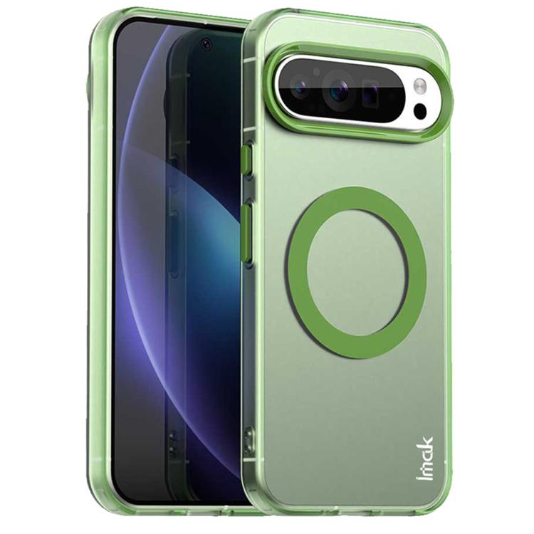 For Google Pixel 9 / 9 Pro IMAK Candy Series Shockproof MagSafe Phone Case(Green) - Google Cases by imak | Online Shopping UK | buy2fix