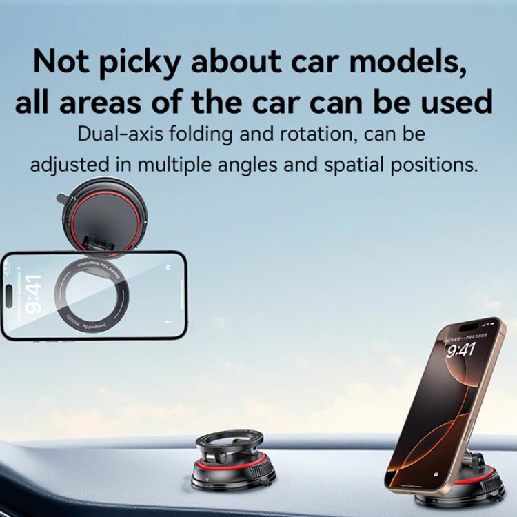 Yesido C219 Suction Cup Car MagSafe Magnetic Mobile Phone Holder(Black) - Universal Car Holders by Yesido | Online Shopping UK | buy2fix