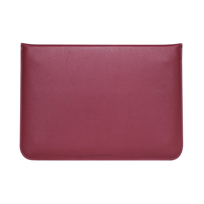 PU Leather Ultra-thin Envelope Bag Laptop Bag for MacBook Air / Pro 15 inch, with Stand Function(Wine Red) - Protective Bags by buy2fix | Online Shopping UK | buy2fix