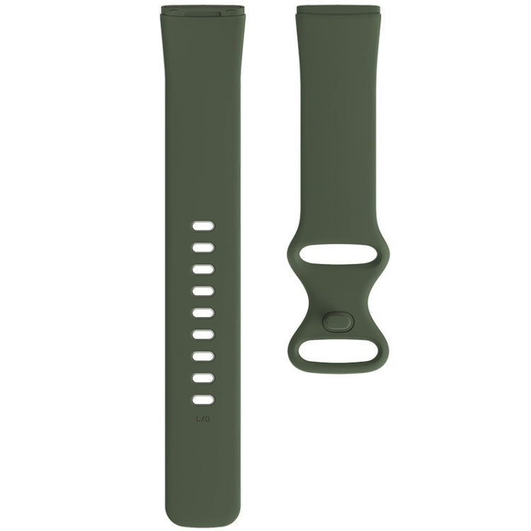 For Fitbit Versa 4 / Versa 3 / Sense 2 / Sense Silicone Watch Band, Size: L(Dark Green) - Watch Bands by buy2fix | Online Shopping UK | buy2fix