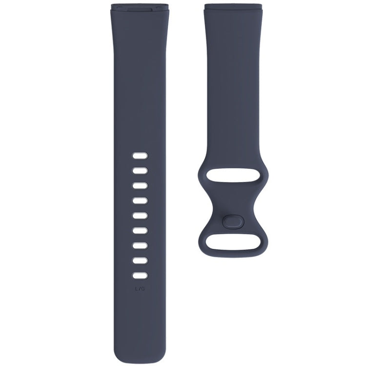For Fitbit Versa 4 / Versa 3 / Sense 2 / Sense Silicone Watch Band, Size: L(Blue Grey) - Watch Bands by buy2fix | Online Shopping UK | buy2fix