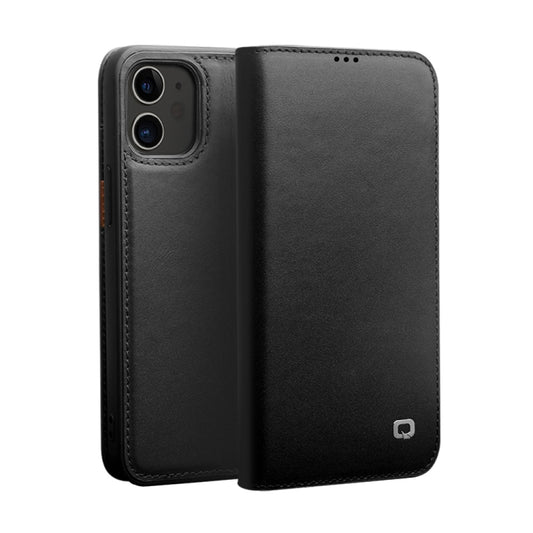 For iPhone 12 mini QIALINO Business Horizontal Flip Leather Case with Holder & Card Slots & Wallet (Black) - iPhone 12 mini Cases by QIALINO | Online Shopping UK | buy2fix