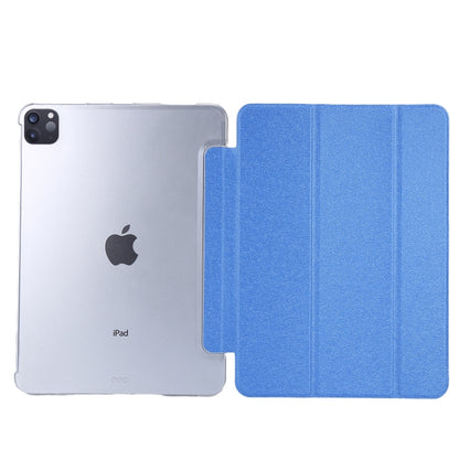 Silk Texture Flip Magnetic PU Leather Smart Case with Three-folding Holder For iPad Air 11 2024 / Air 2022 / 2020 10.9(Blue Sky) - iPad Air (2022) / (2020) 10.9 Cases by buy2fix | Online Shopping UK | buy2fix