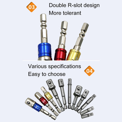 8 PCS/Set Socket Bit Extension Bar Hex Shank Adapter Drill Nut Driver Power Drill Bit, 1/4(65/50/30/25mm), 3/8(65/50mm), 1/2(73/50mm) - Hex Key & Spanner by buy2fix | Online Shopping UK | buy2fix