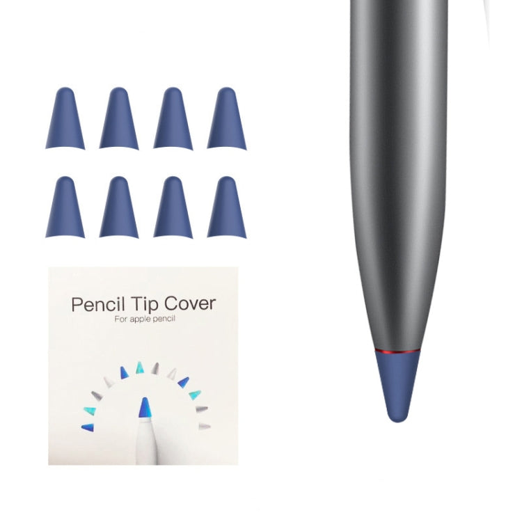 8 PCS Non-slip Mute Wear-resistant Nib Cover for M-pencil Lite (Blue) - Pencil Accessories by buy2fix | Online Shopping UK | buy2fix