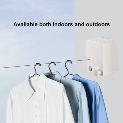 Retractable Indoor And Outdoor Clothes Wall Hanger Magic Drying Rack Balcony Bathroom Invisible Clothesline Wire Rope(White) - Shelf & Hooks by buy2fix | Online Shopping UK | buy2fix