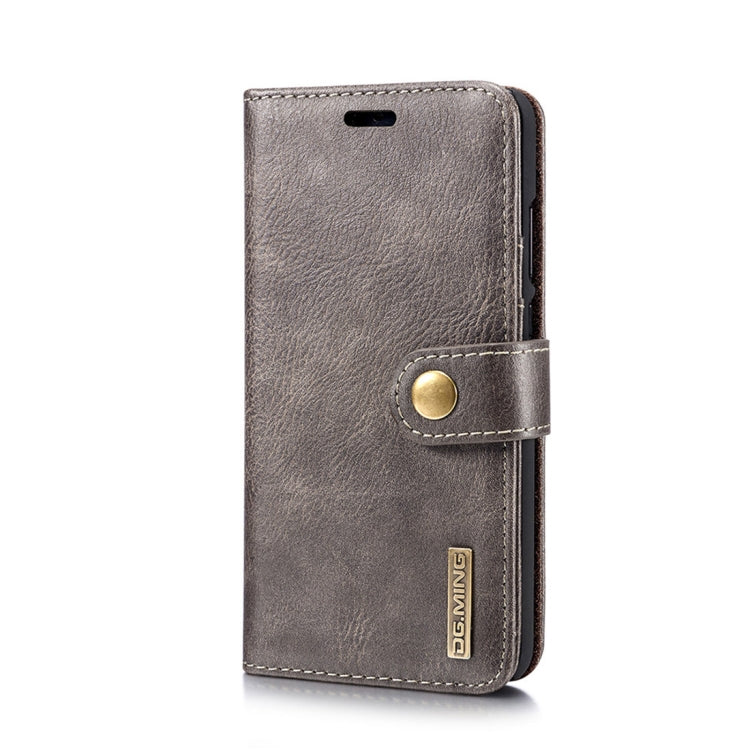 Crazy Horse Texture Flip Detachable Magnetic Leather Case for Huawei P20, with Holder & Card Slots & Wallet (Grey) - Huawei Cases by DG.MING | Online Shopping UK | buy2fix