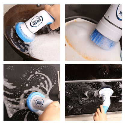 Kitchen Bathroom Electric Handheld Washing Cleaner Machine Oil Stain Cleaning Brush Household Cleaning Tool - Cleaning Tools by buy2fix | Online Shopping UK | buy2fix