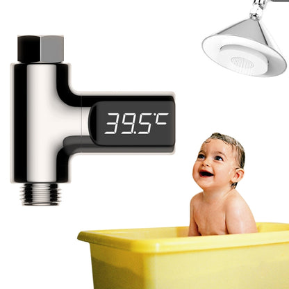 BD-LS-01 Baby Showering 360 Degree Rotatable LED Display Passive Water Thermometer (Plating) - Digital Thermometer by buy2fix | Online Shopping UK | buy2fix