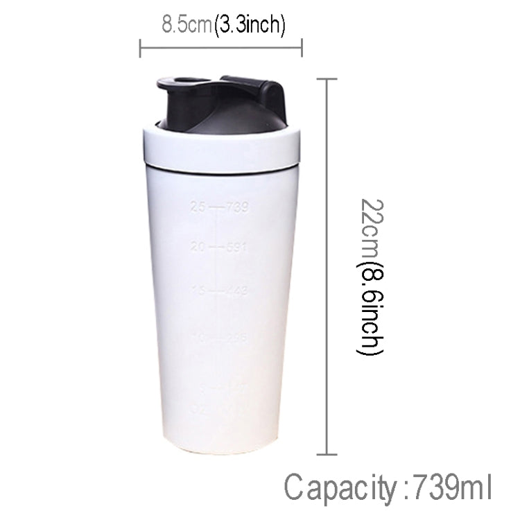 739ml(25oz) Healthy Sports Cup Stainless Steel Protein Powder Classic Shaker Bottle Replacement Milkshake Cup - Vacuum Thermoses & Cups by buy2fix | Online Shopping UK | buy2fix