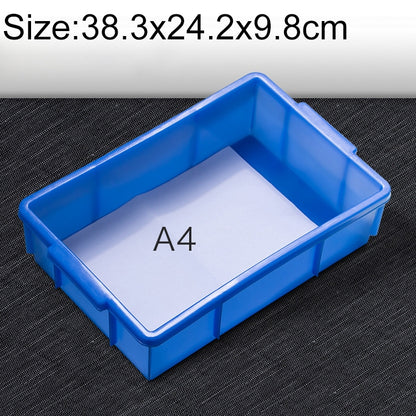 Thick Multi-function Material Box Brand New Flat Plastic Parts Box Tool Box, Size: 38.3cm x 24.2cm x 9.8cm(Blue) - Storage Bags & Boxes by buy2fix | Online Shopping UK | buy2fix