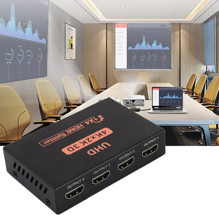 CY10 UHD 4K x 2K 3D 1 x 4 HDMI Splitter (US Plug) - Splitter by buy2fix | Online Shopping UK | buy2fix