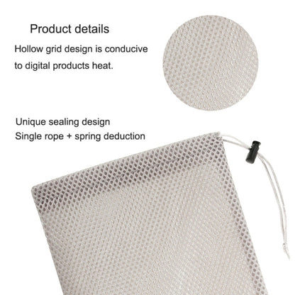 HAWEEL Nylon Mesh Drawstring Pouch Bag with Stay Cord for up to 7.9 inch screen Tablet, Size: 24cm x 16cm(Grey) - iPad Mini 4 & 3 & 2 & 1 Cases by HAWEEL | Online Shopping UK | buy2fix