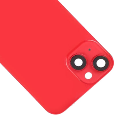 For iPhone 14 Plus Glass Battery Back Cover with Flash Bracket + Wireless Charging Module(Red) - Back Cover by buy2fix | Online Shopping UK | buy2fix