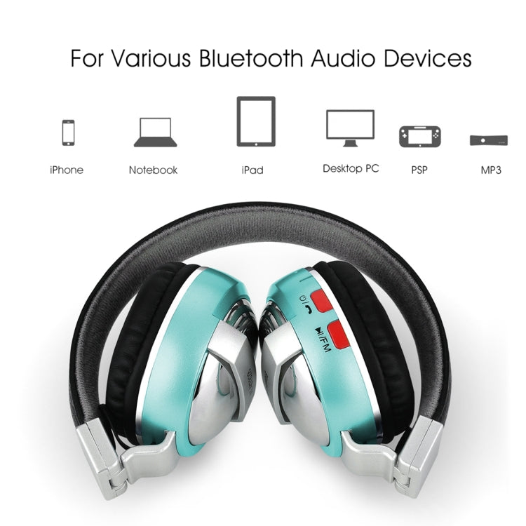 BTH-868 Stereo Sound Quality V4.2 Bluetooth Headphone, Bluetooth Distance: 10m, Support 3.5mm Audio Input & FM(Green) - Headset & Headphone by buy2fix | Online Shopping UK | buy2fix