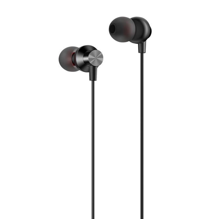 REMAX RM-560 Type-C In-Ear Stereo Metal Music Earphone with Wire Control + MIC, Support Hands-free, Not For Samsung Phones(Black) - Type-C Earphone by REMAX | Online Shopping UK | buy2fix