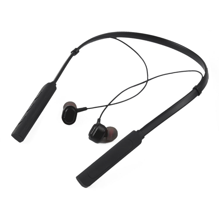 AIN MK-I01 IPX4 Waterproof Neck-mounted Wire-controlled Sports Bluetooth Earphone with Cable Buckle, Support Call & Voice Assistant(Black) - Neck-mounted Earphone by AIN | Online Shopping UK | buy2fix