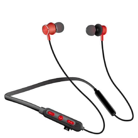 MG-G24 Bluetooth 4.2 Sport Wireless Bluetooth Earphone, Support Card(Black Red) - Neck-mounted Earphone by buy2fix | Online Shopping UK | buy2fix