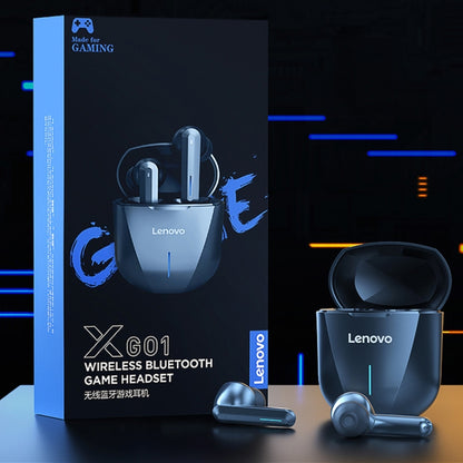 Original Lenovo XG01 IPX5 Waterproof Dual Microphone Noise Reduction Bluetooth Gaming Earphone with Charging Box & LED Breathing Light, Support Touch & Game / Music Mode (Tarnish) - Bluetooth Earphone by Lenovo | Online Shopping UK | buy2fix