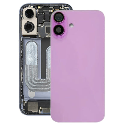 For iPhone 16 Plus Battery Back Cover with Camera Lens Cover(Pink) -  by buy2fix | Online Shopping UK | buy2fix