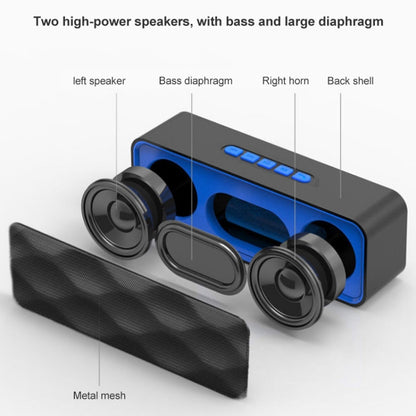 SC211 Pro Outdoor Multi-function Card Wireless Bluetooth Speaker Standard Edition (Blue) - Desktop Speaker by buy2fix | Online Shopping UK | buy2fix