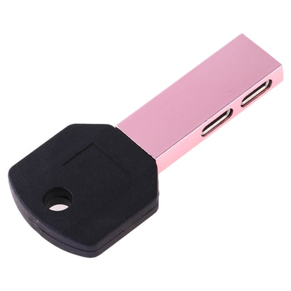 RC16 Dual 8 Pin Female to 8 Pin Male Key Shape Mini Portable Audio & Charge Adapter(Pink) - Converter & Adapter by buy2fix | Online Shopping UK | buy2fix