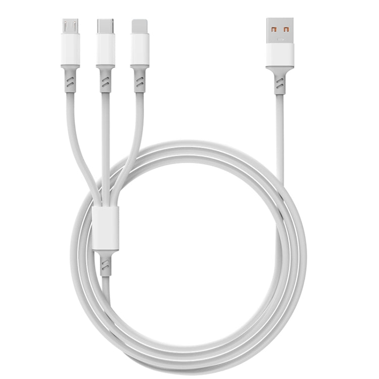 3A 3 in 1 USB to Type-C / 8 Pin / Micro USB Fast Charging Cable, Cable Length: 1.2m - Multifunction Cable by buy2fix | Online Shopping UK | buy2fix