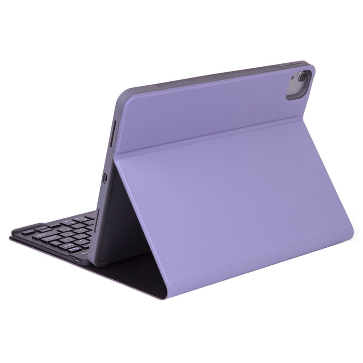 X-11B Skin Plain Texture Detachable Bluetooth Keyboard Tablet Case for iPad Pro 11 inch 2020 / 2018, with Pen Slot (Light Purple) - For iPad Pro by buy2fix | Online Shopping UK | buy2fix