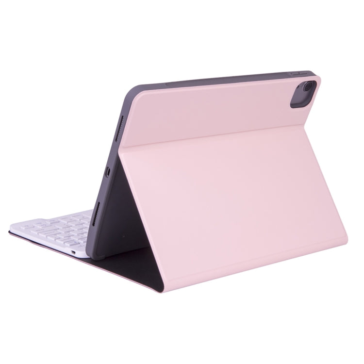 X-11B Skin Plain Texture Detachable Bluetooth Keyboard Tablet Case for iPad Pro 11 inch 2020 / 2018, with Pen Slot (Pink) - For iPad Pro by buy2fix | Online Shopping UK | buy2fix